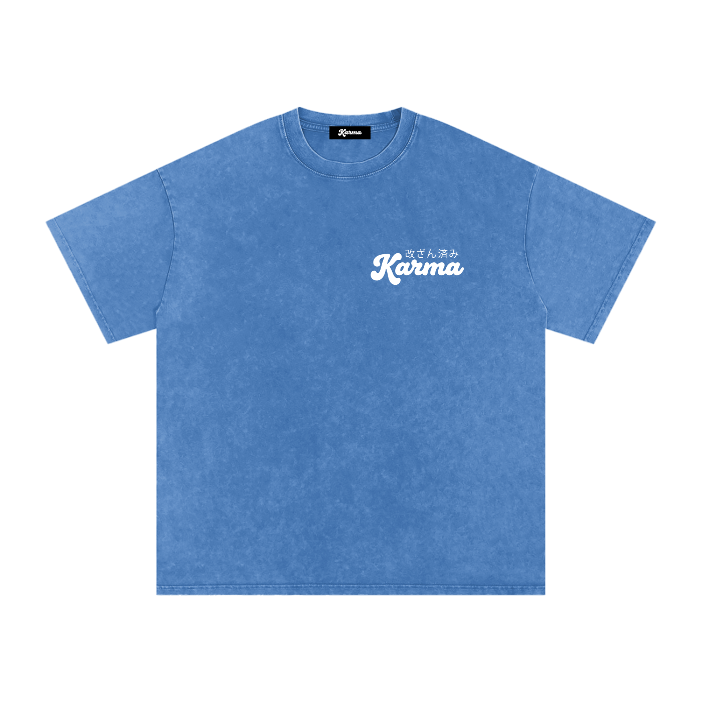 Faded Oversized T-Shirt | Snow Washed | Karma Worn